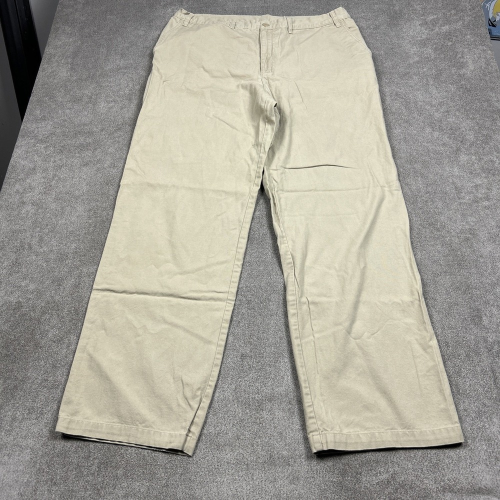 Patagonia Vtg Canvas Duck Pants Mens 36 x 32 Khaki Organic Cotton Workwear Baggy